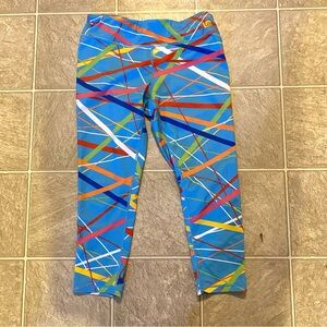 LOUDMOUTH Ladies Women's Abstract Print Golf Active Leggings size medium